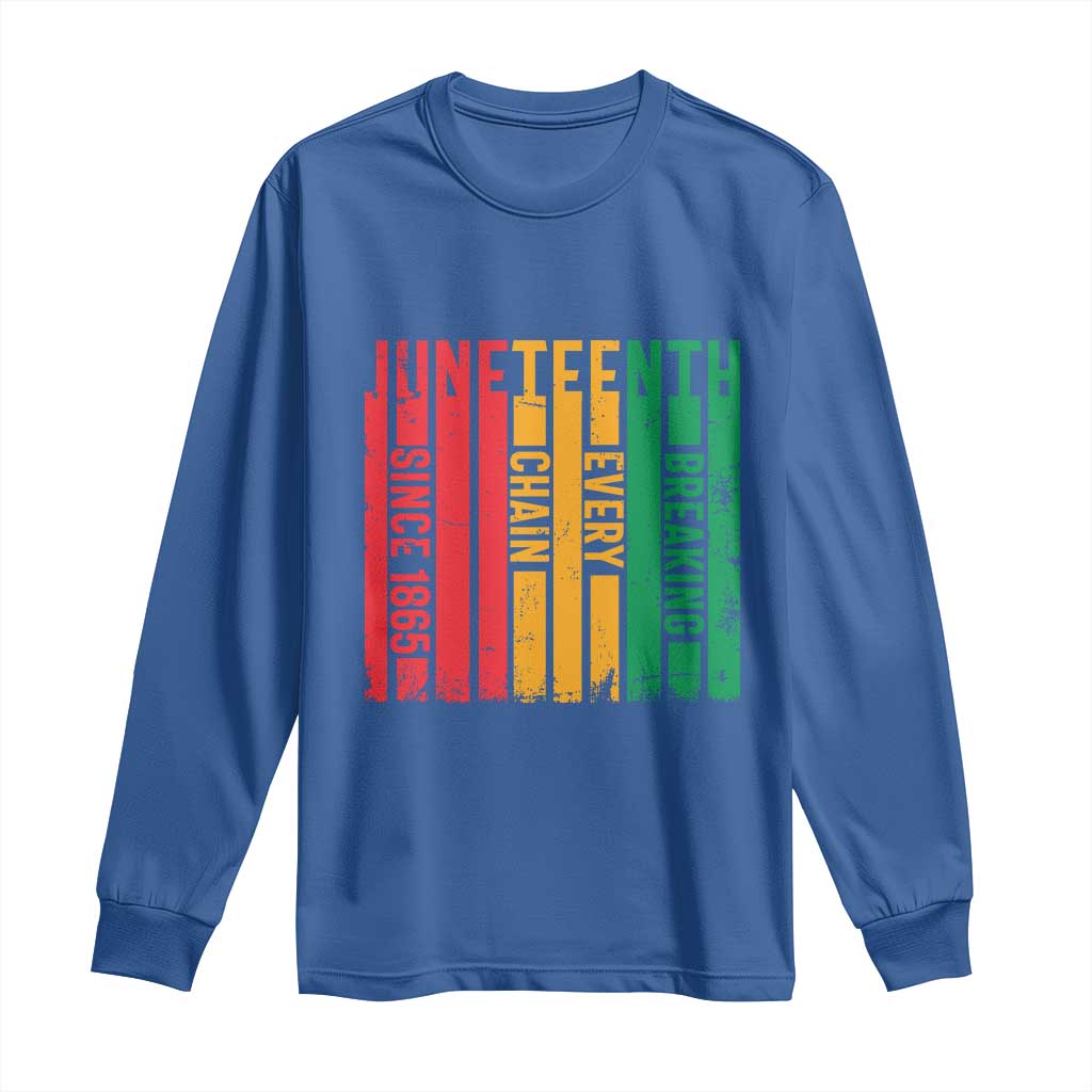 Juneteenth Since 1865 Long Sleeve Shirt Breaking Every Chain