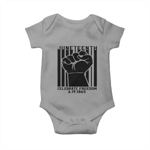 Juneteenth 1865 Independence Baby Onesie Celebrate Freedom Raised Fist