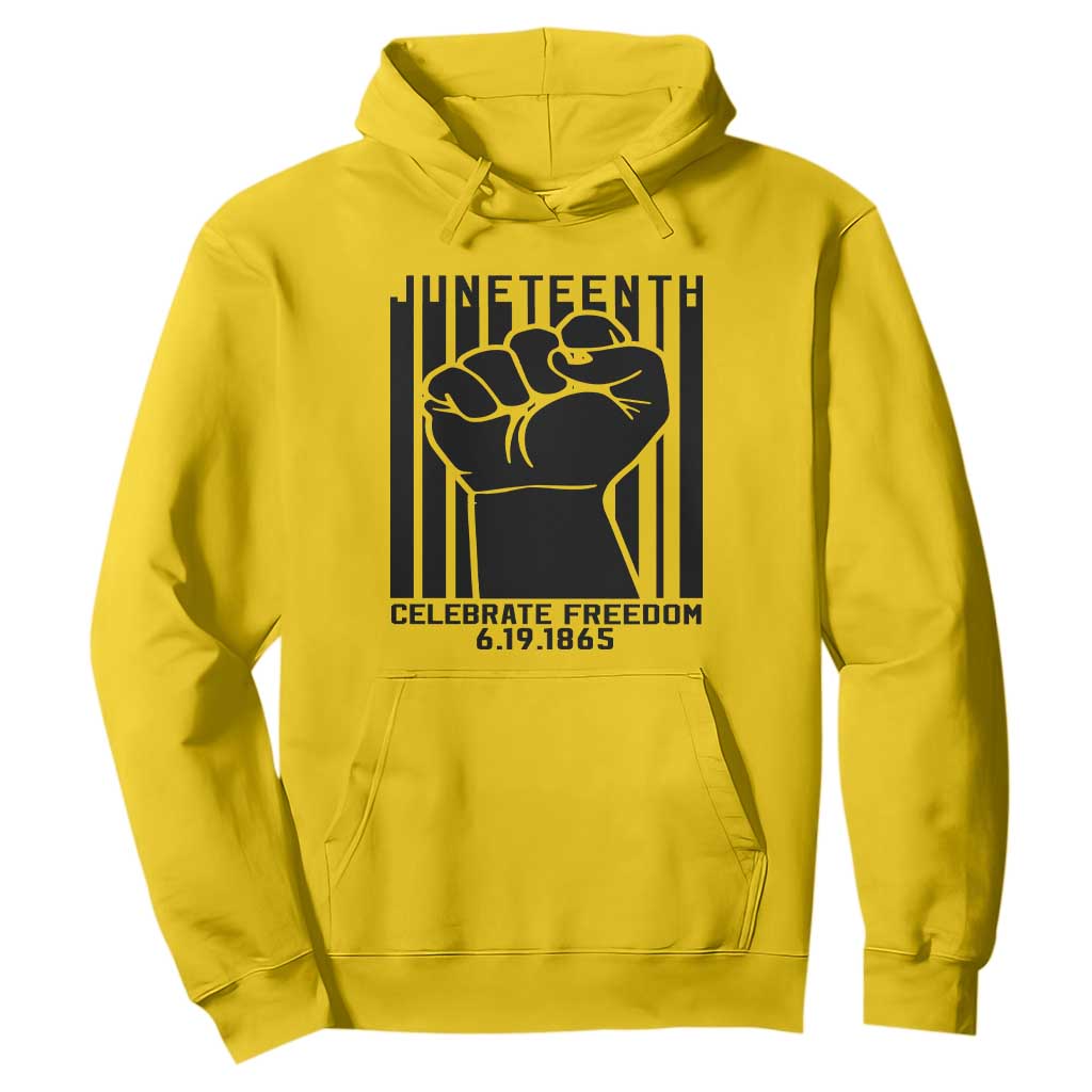 Juneteenth 1865 Independence Hoodie Celebrate Freedom Raised Fist