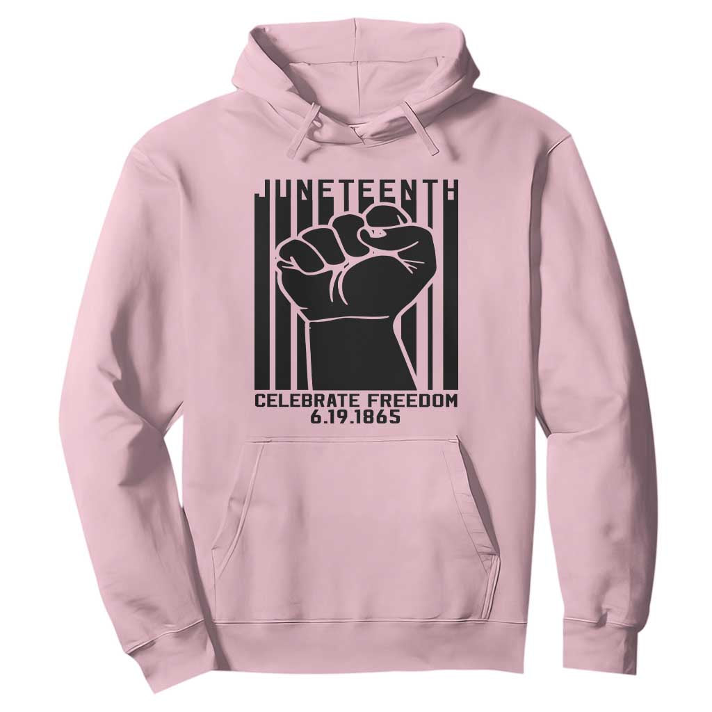 Juneteenth 1865 Independence Hoodie Celebrate Freedom Raised Fist