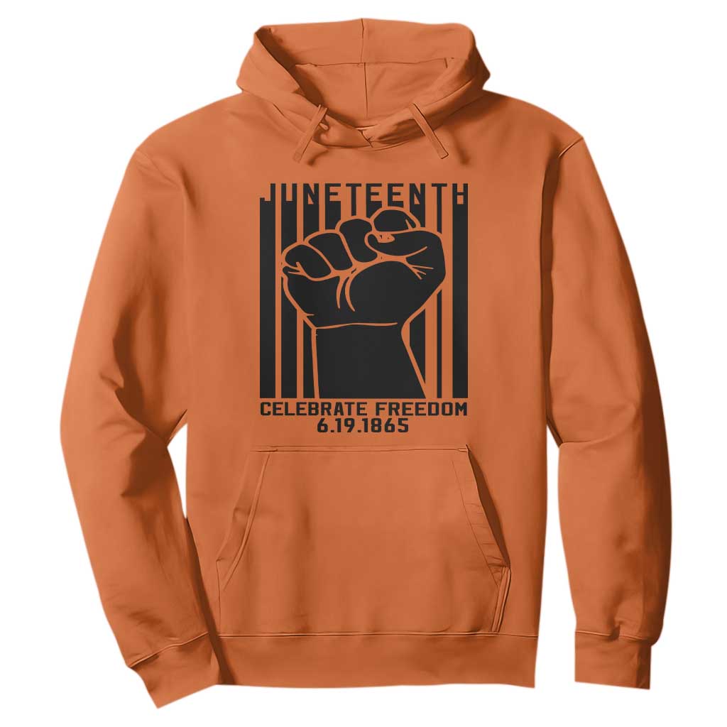 Juneteenth 1865 Independence Hoodie Celebrate Freedom Raised Fist