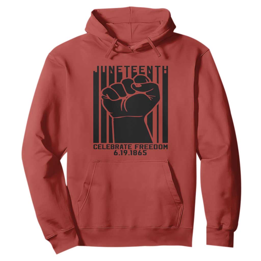 Juneteenth 1865 Independence Hoodie Celebrate Freedom Raised Fist