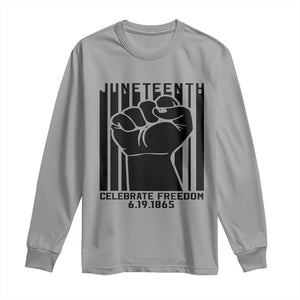 Juneteenth 1865 Independence Long Sleeve Shirt Celebrate Freedom Raised Fist