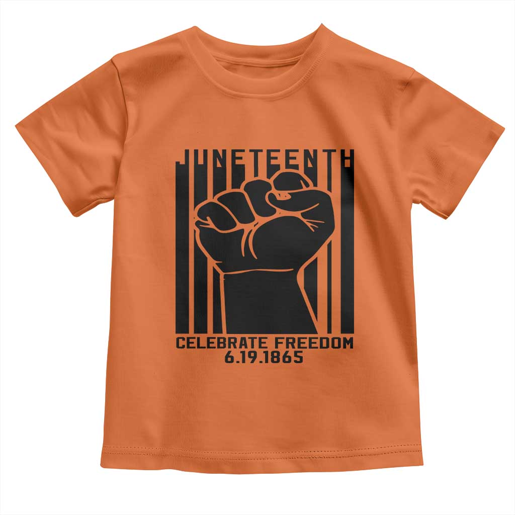 Juneteenth 1865 Independence Toddler T Shirt Celebrate Freedom Raised Fist