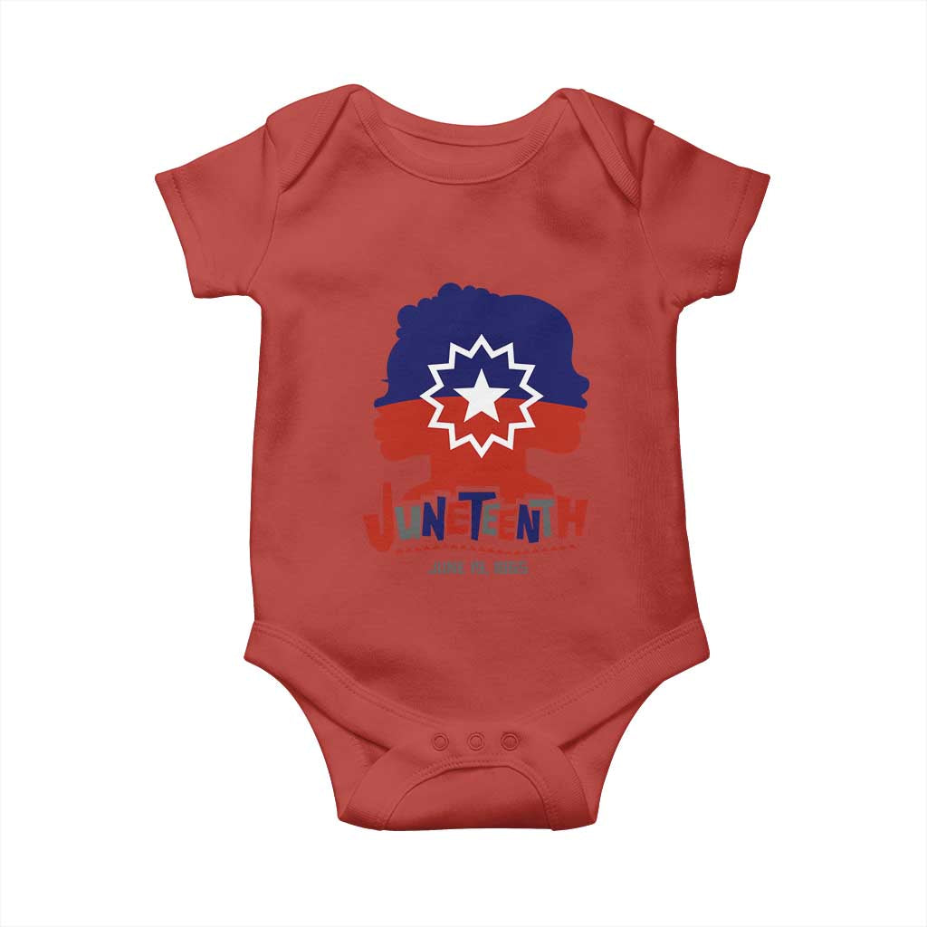 Juneteenth Flag Baby Onesie Celebrating Black Freedom Day 1865
