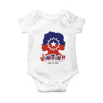 Juneteenth Flag Baby Onesie Celebrating Black Freedom Day 1865
