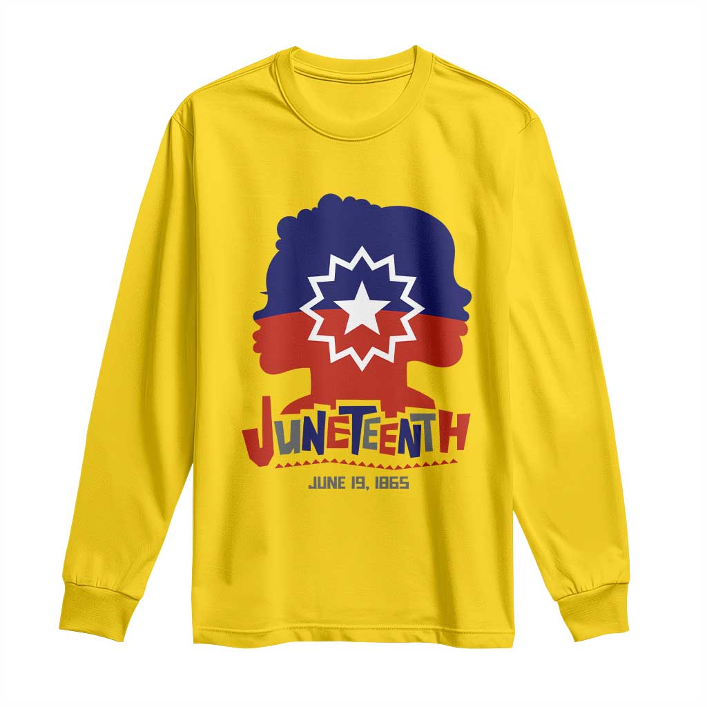 Juneteenth Flag Long Sleeve Shirt Celebrating Black Freedom Day 1865