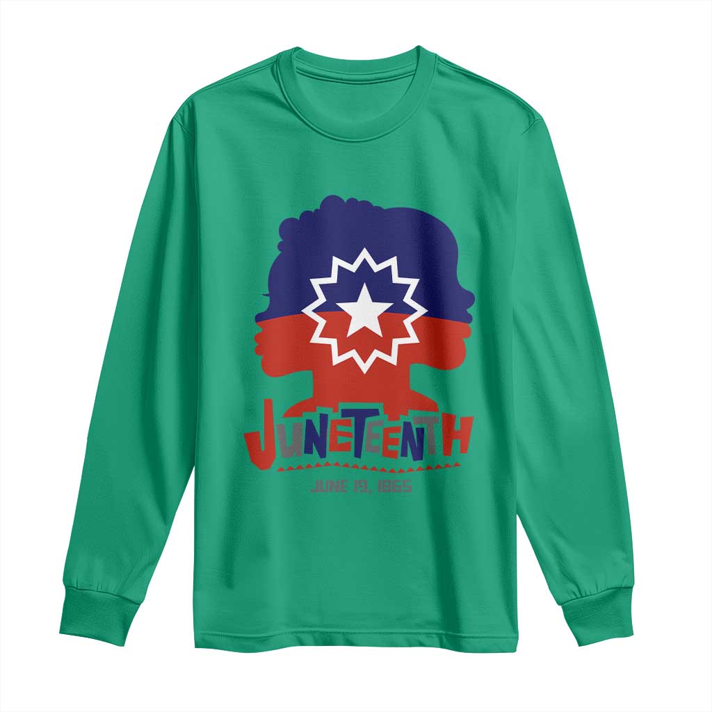 Juneteenth Flag Long Sleeve Shirt Celebrating Black Freedom Day 1865
