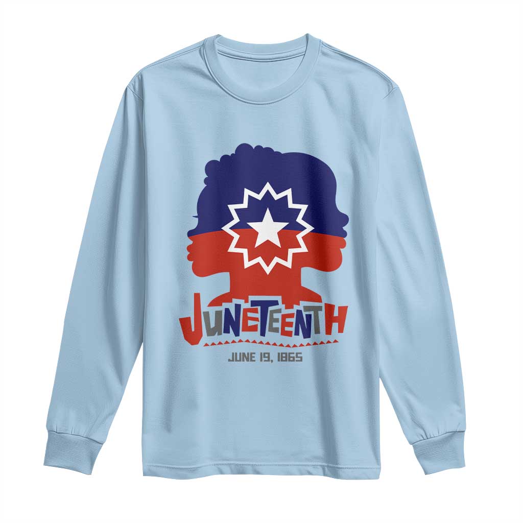 Juneteenth Flag Long Sleeve Shirt Celebrating Black Freedom Day 1865