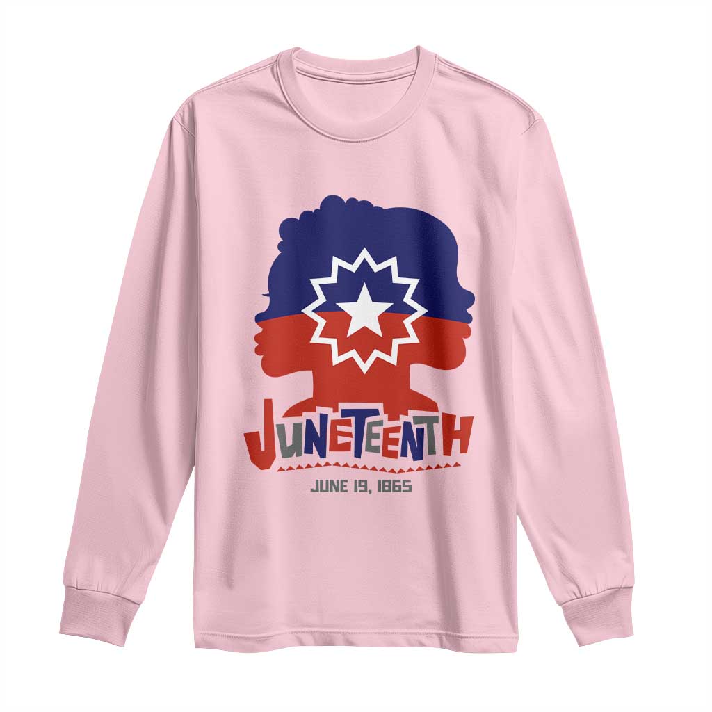 Juneteenth Flag Long Sleeve Shirt Celebrating Black Freedom Day 1865
