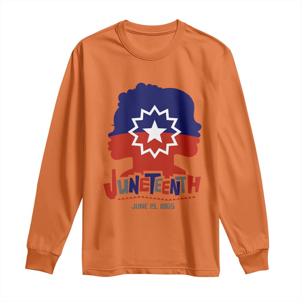 Juneteenth Flag Long Sleeve Shirt Celebrating Black Freedom Day 1865