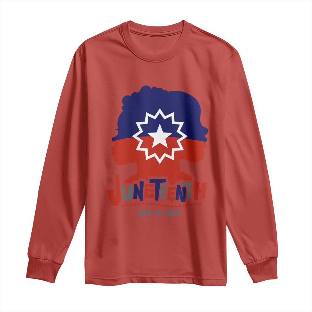 Juneteenth Flag Long Sleeve Shirt Celebrating Black Freedom Day 1865