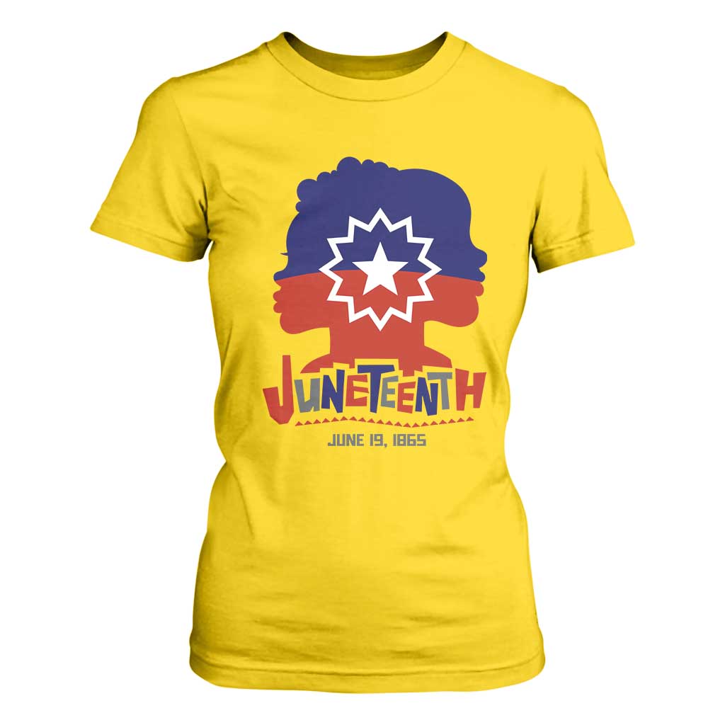 Juneteenth Flag T Shirt For Women Celebrating Black Freedom Day 1865