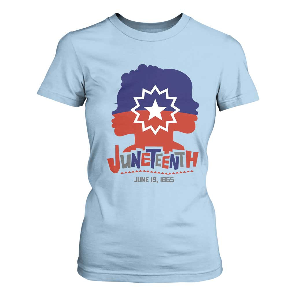 Juneteenth Flag T Shirt For Women Celebrating Black Freedom Day 1865