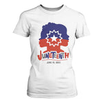 Juneteenth Flag T Shirt For Women Celebrating Black Freedom Day 1865