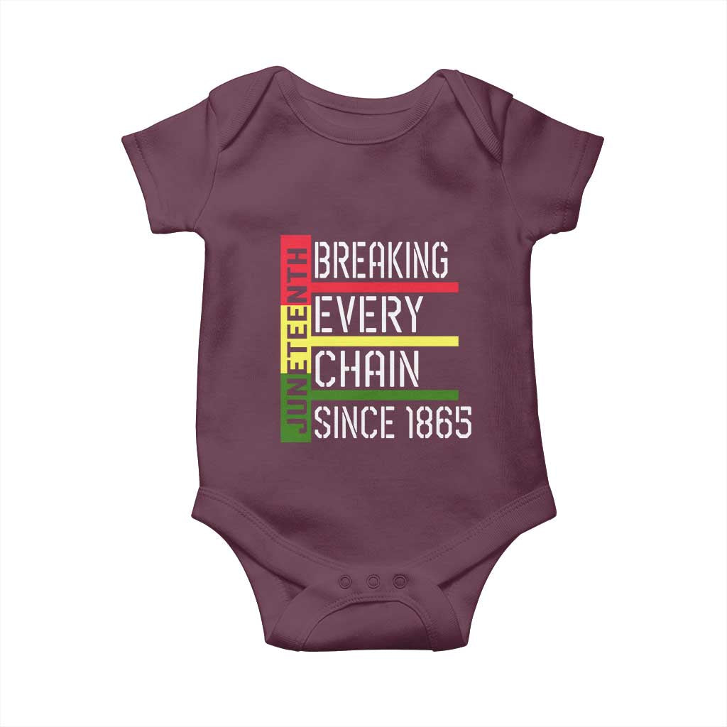 Juneteenth 1865 Baby Onesie Breaking Every Chain