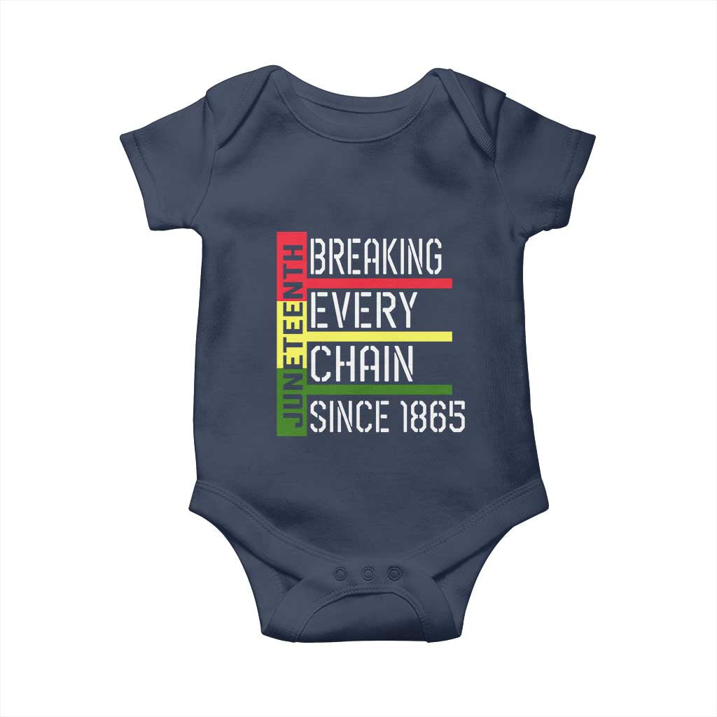 Juneteenth 1865 Baby Onesie Breaking Every Chain