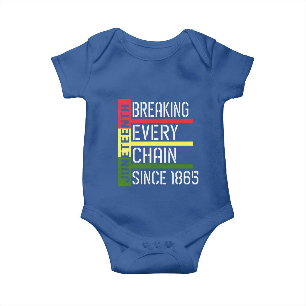 Juneteenth 1865 Baby Onesie Breaking Every Chain