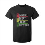 Juneteenth 1865 T Shirt For Kid Breaking Every Chain