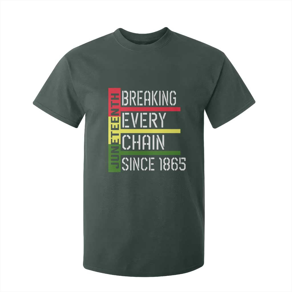Juneteenth 1865 T Shirt For Kid Breaking Every Chain