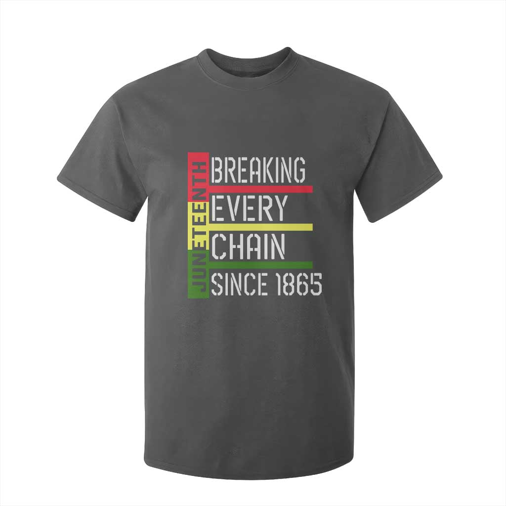 Juneteenth 1865 T Shirt For Kid Breaking Every Chain