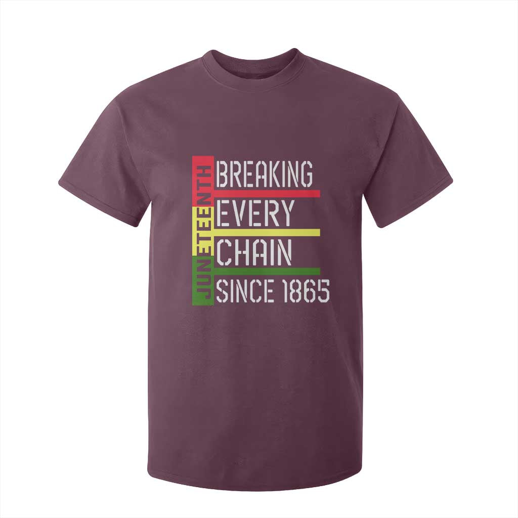 Juneteenth 1865 T Shirt For Kid Breaking Every Chain