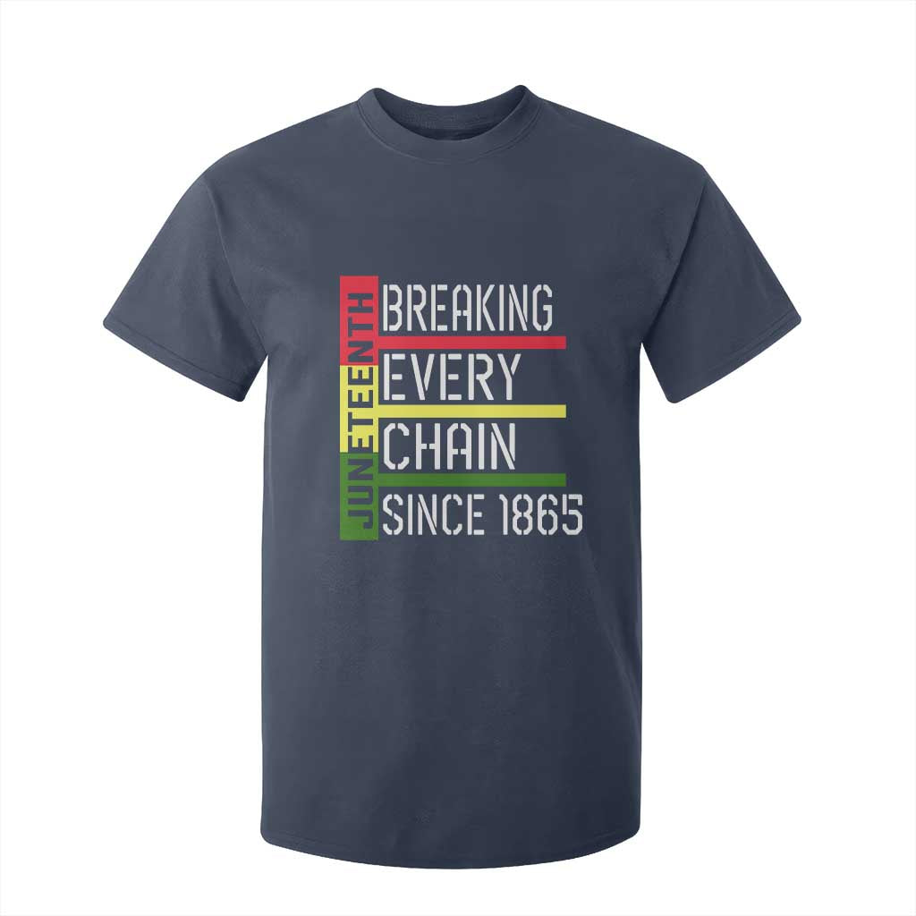 Juneteenth 1865 T Shirt For Kid Breaking Every Chain