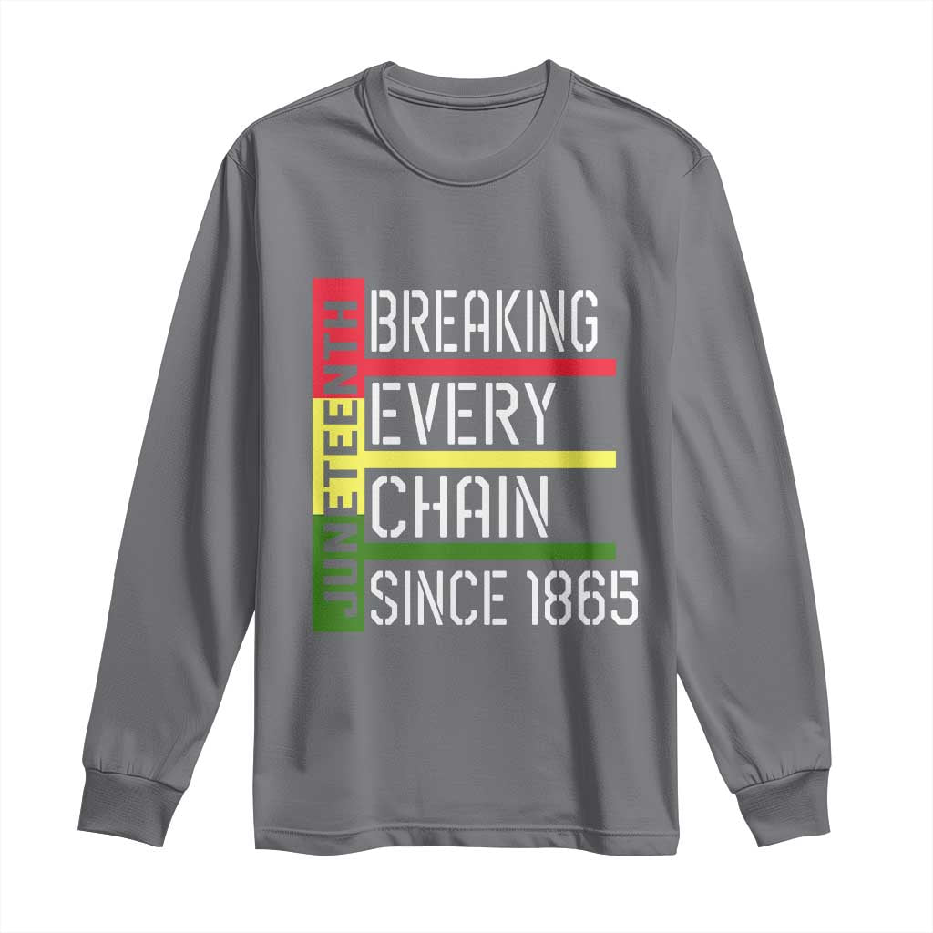 Juneteenth 1865 Long Sleeve Shirt Breaking Every Chain