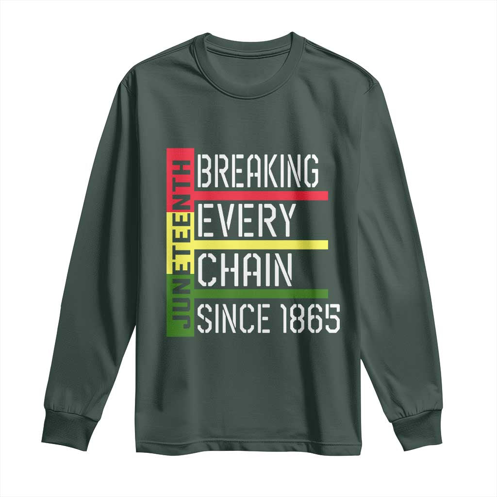Juneteenth 1865 Long Sleeve Shirt Breaking Every Chain