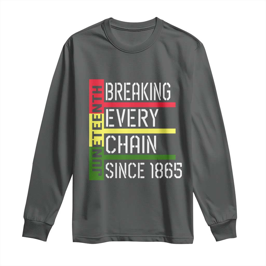 Juneteenth 1865 Long Sleeve Shirt Breaking Every Chain