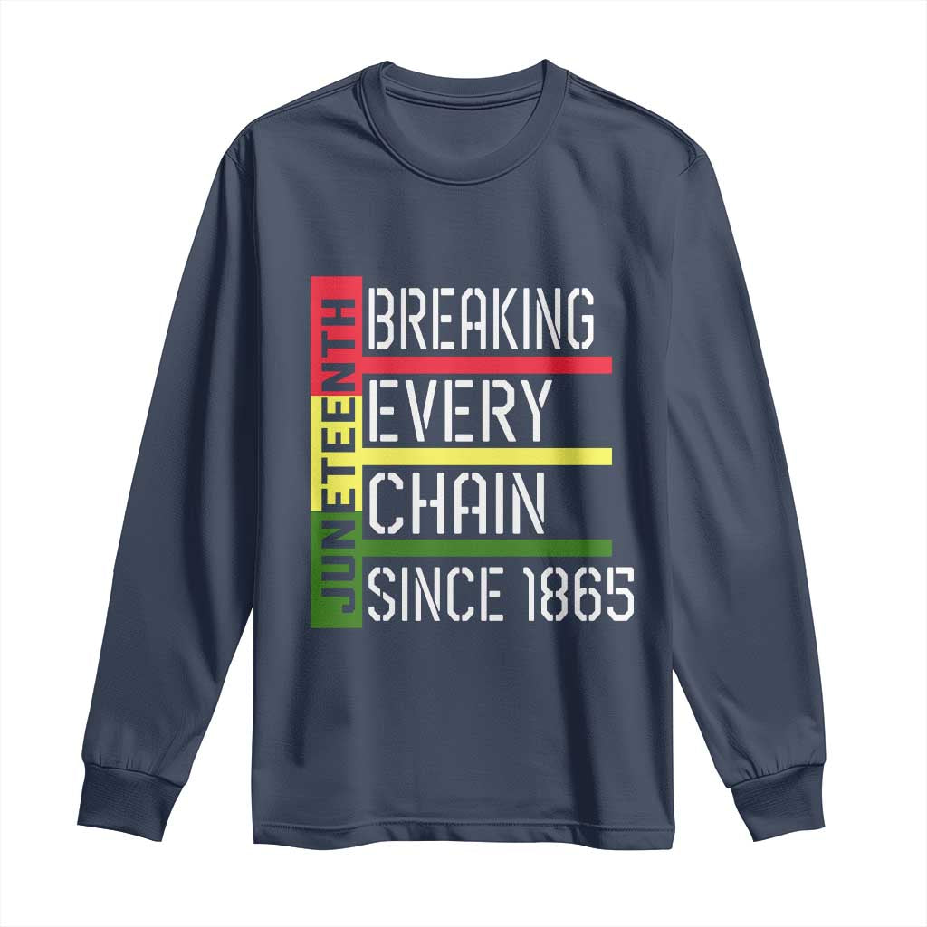 Juneteenth 1865 Long Sleeve Shirt Breaking Every Chain