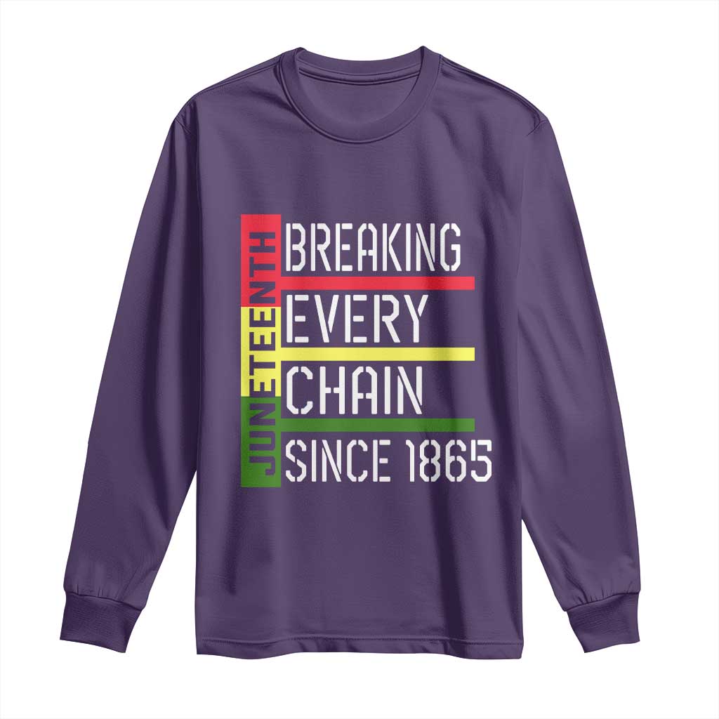 Juneteenth 1865 Long Sleeve Shirt Breaking Every Chain