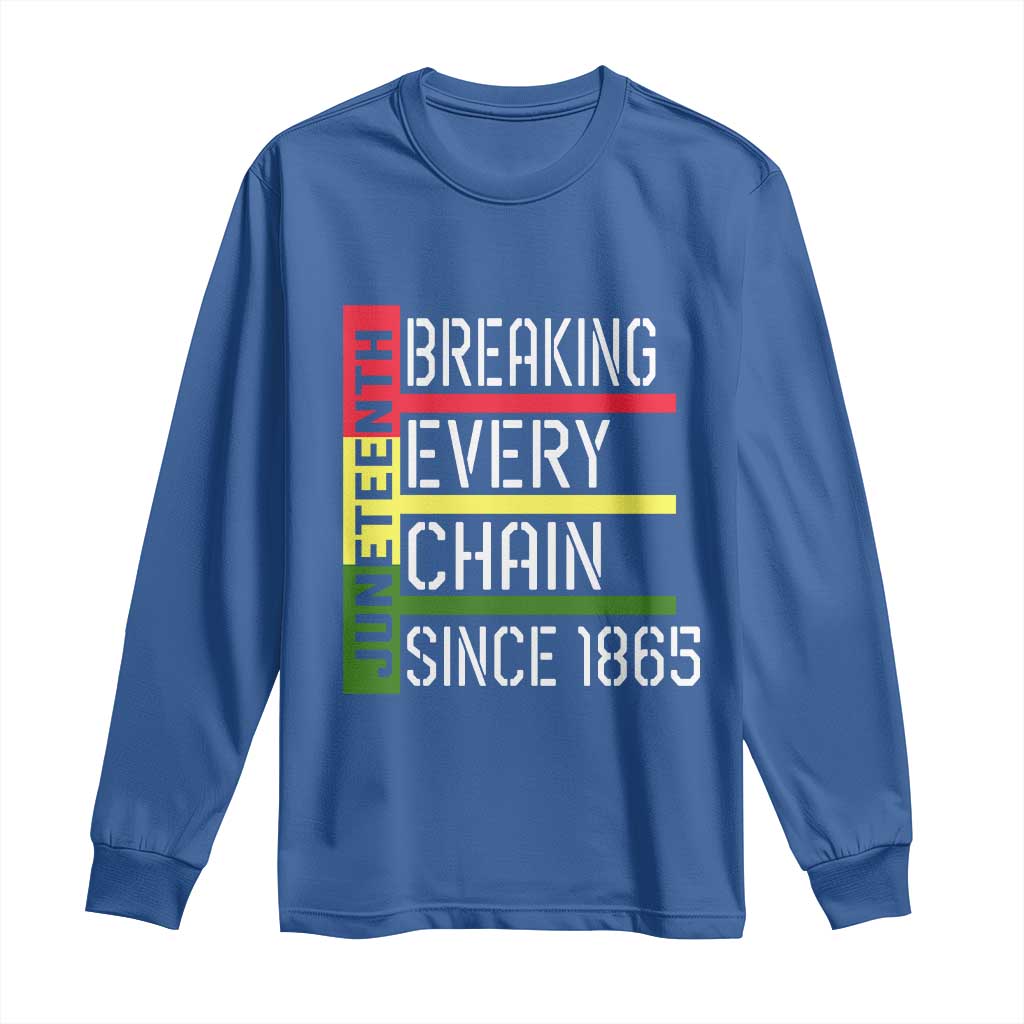 Juneteenth 1865 Long Sleeve Shirt Breaking Every Chain