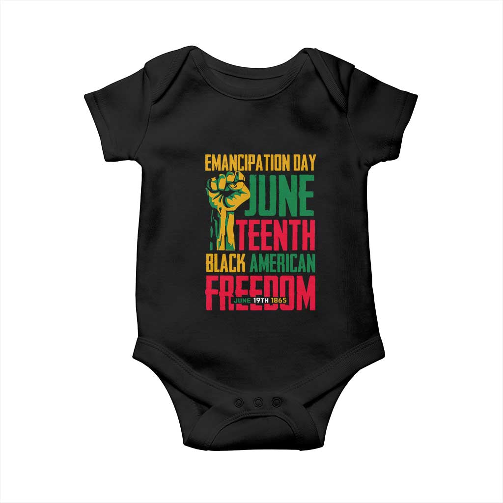 Emancipation Day Baby Onesie Juneteenth Black American Freedom Since 1865