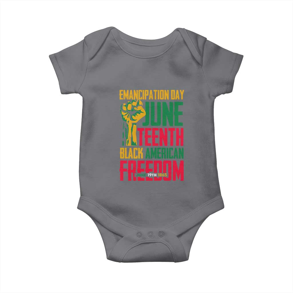 Emancipation Day Baby Onesie Juneteenth Black American Freedom Since 1865