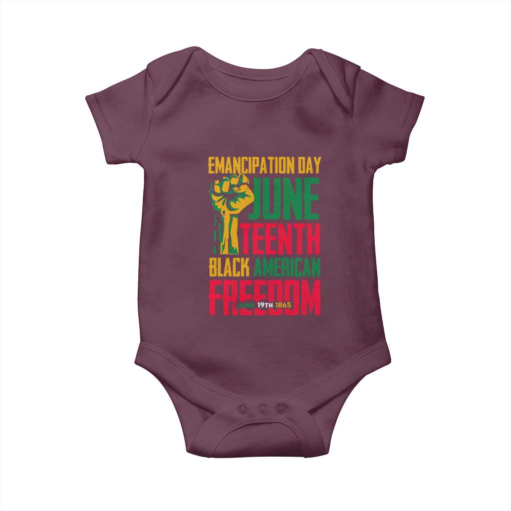 Emancipation Day Baby Onesie Juneteenth Black American Freedom Since 1865