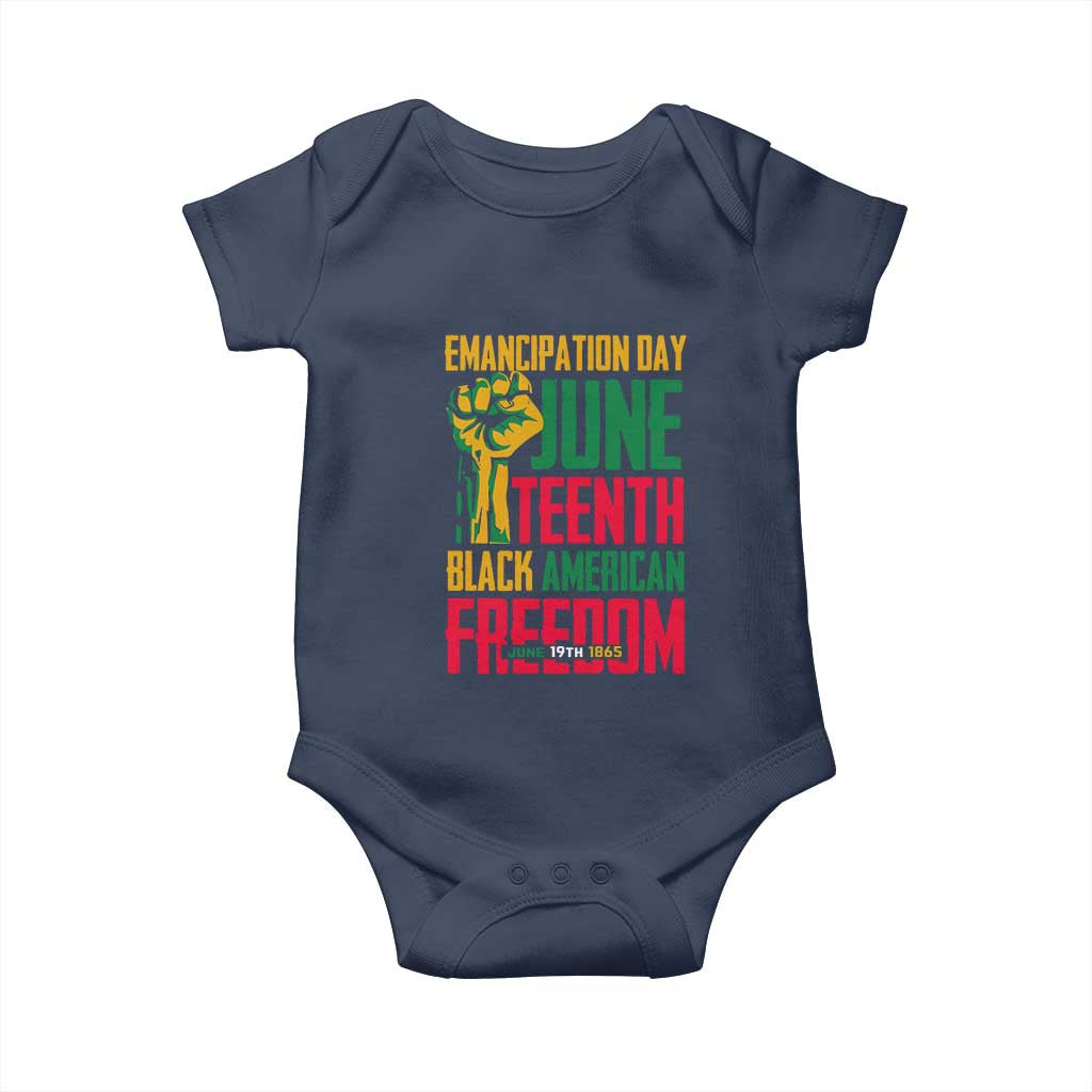 Emancipation Day Baby Onesie Juneteenth Black American Freedom Since 1865