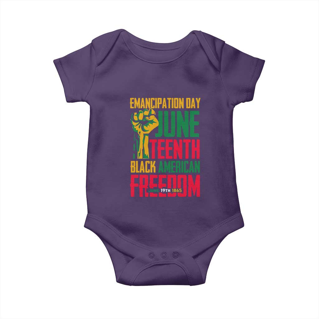 Emancipation Day Baby Onesie Juneteenth Black American Freedom Since 1865