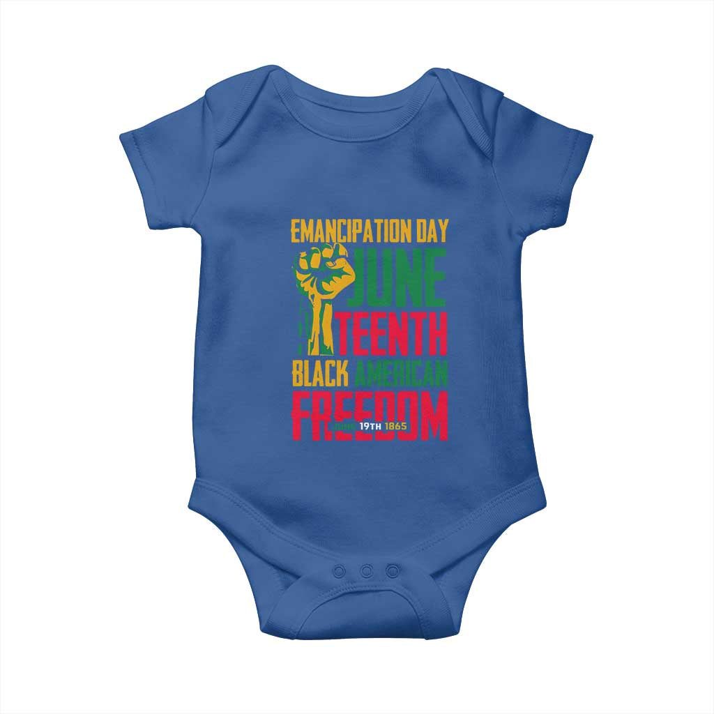 Emancipation Day Baby Onesie Juneteenth Black American Freedom Since 1865