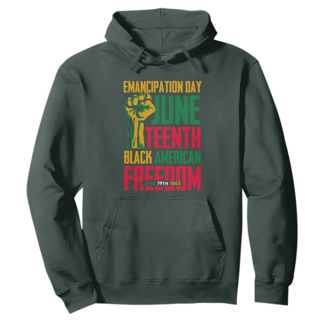Emancipation Day Hoodie Juneteenth Black American Freedom Since 1865