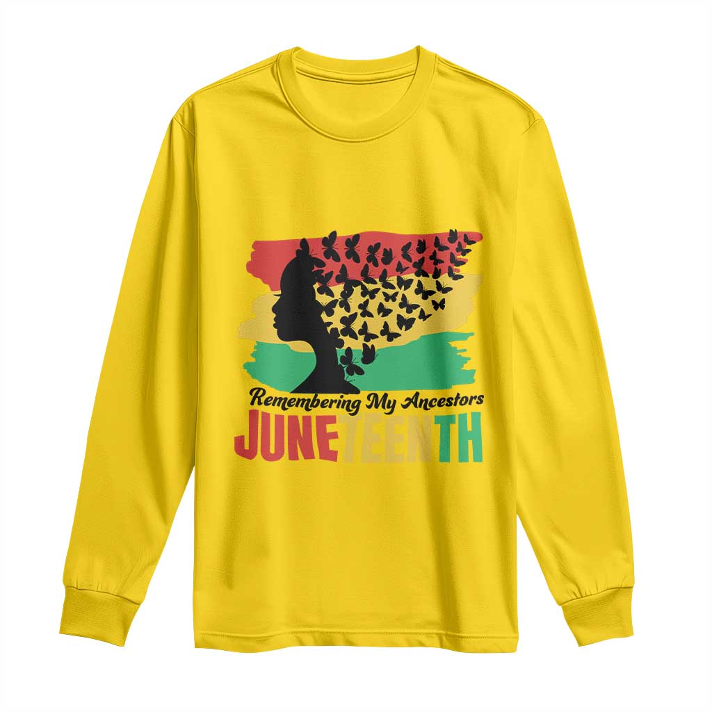 Juneteenth 1865 Long Sleeve Shirt Remembering My Ancestors