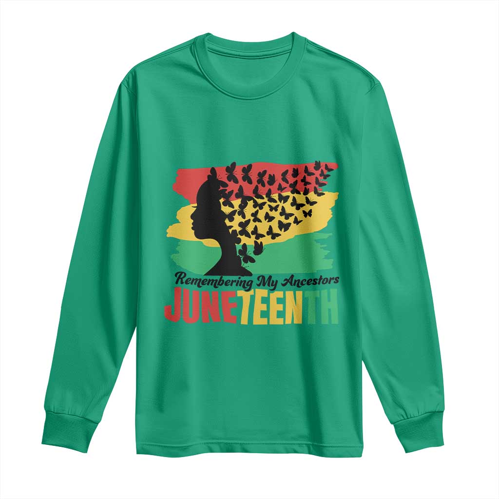 Juneteenth 1865 Long Sleeve Shirt Remembering My Ancestors