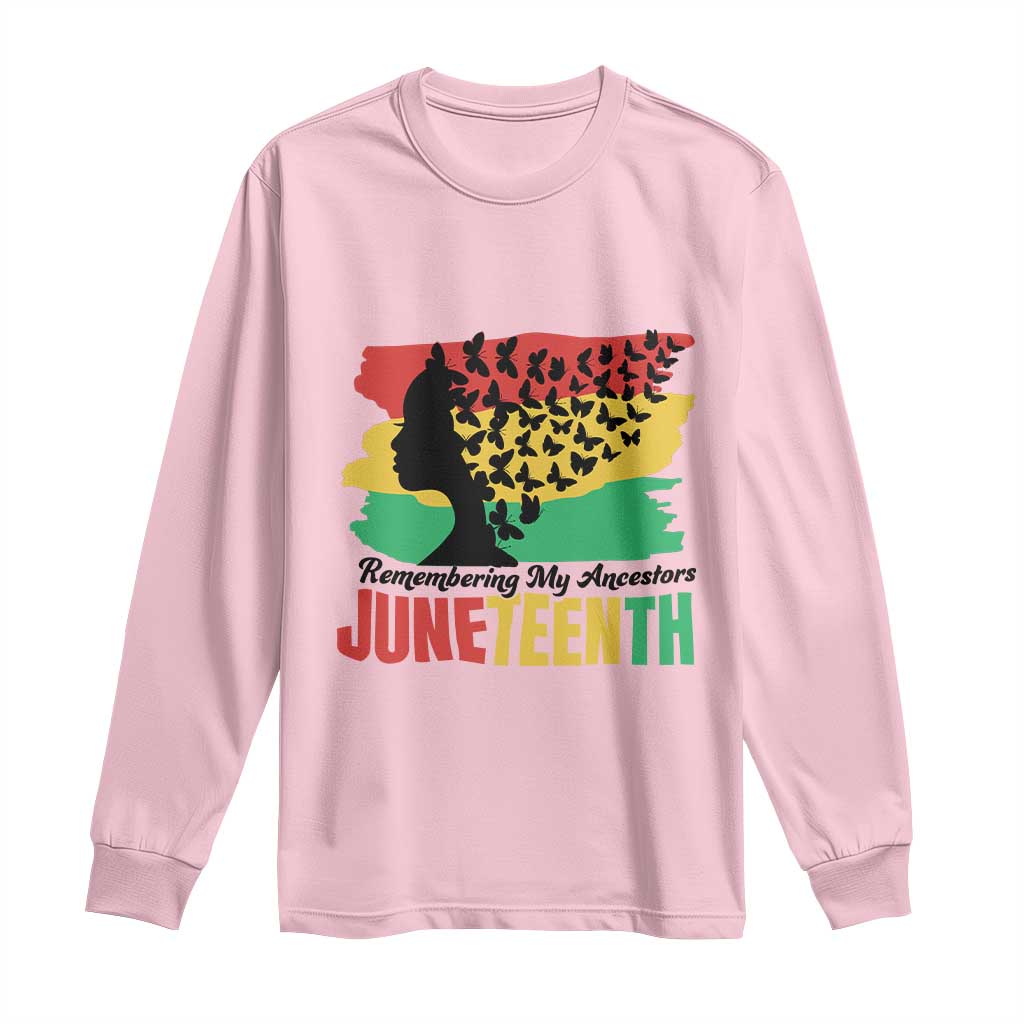 Juneteenth 1865 Long Sleeve Shirt Remembering My Ancestors