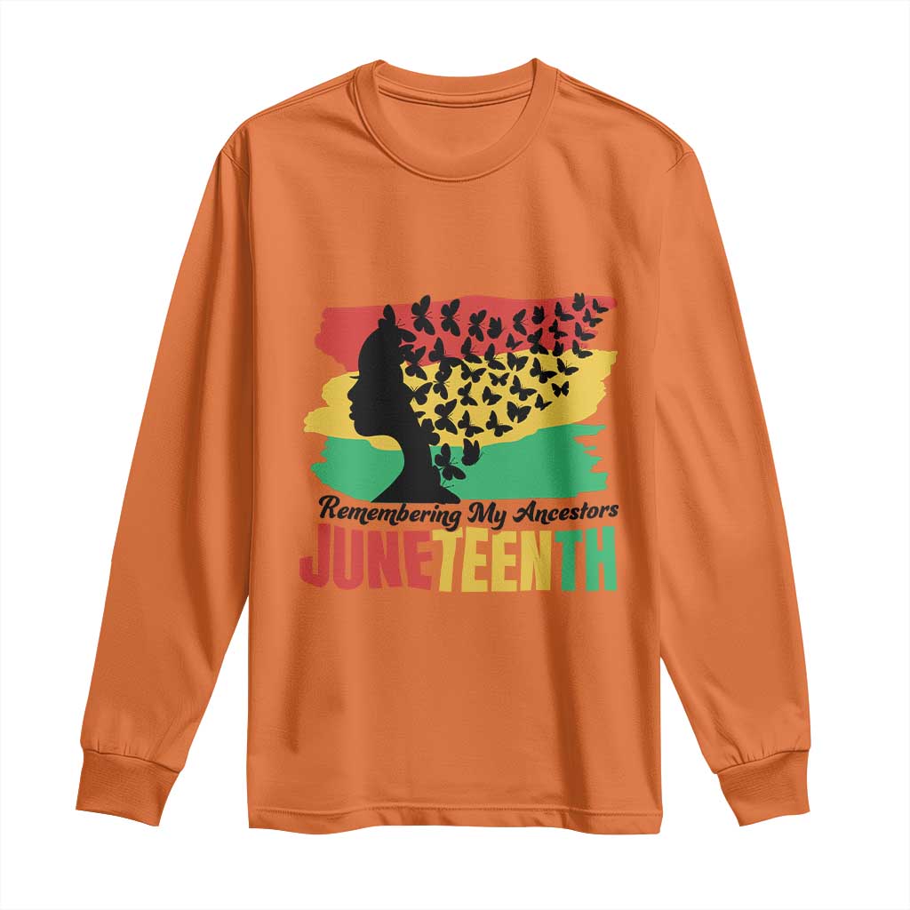 Juneteenth 1865 Long Sleeve Shirt Remembering My Ancestors