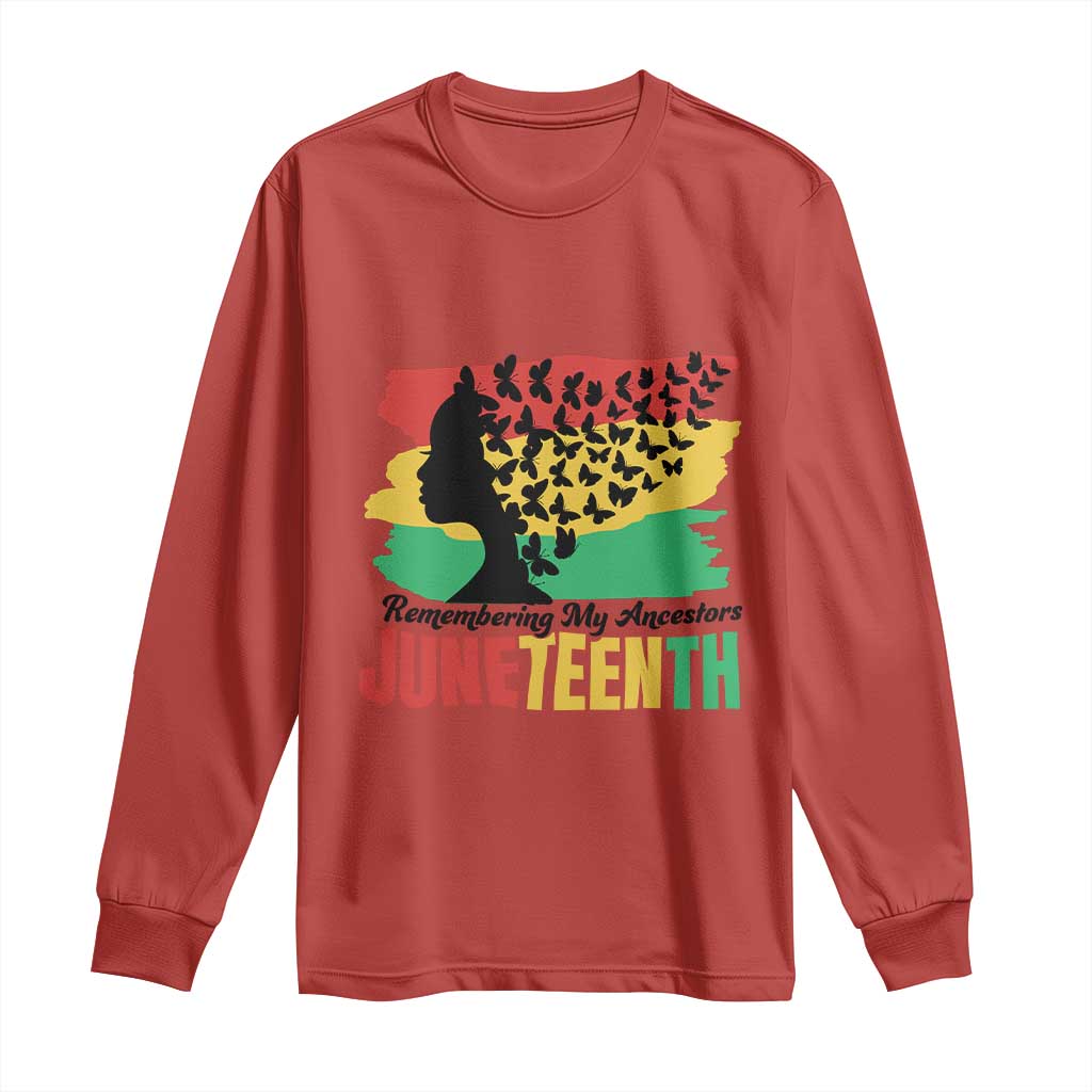 Juneteenth 1865 Long Sleeve Shirt Remembering My Ancestors