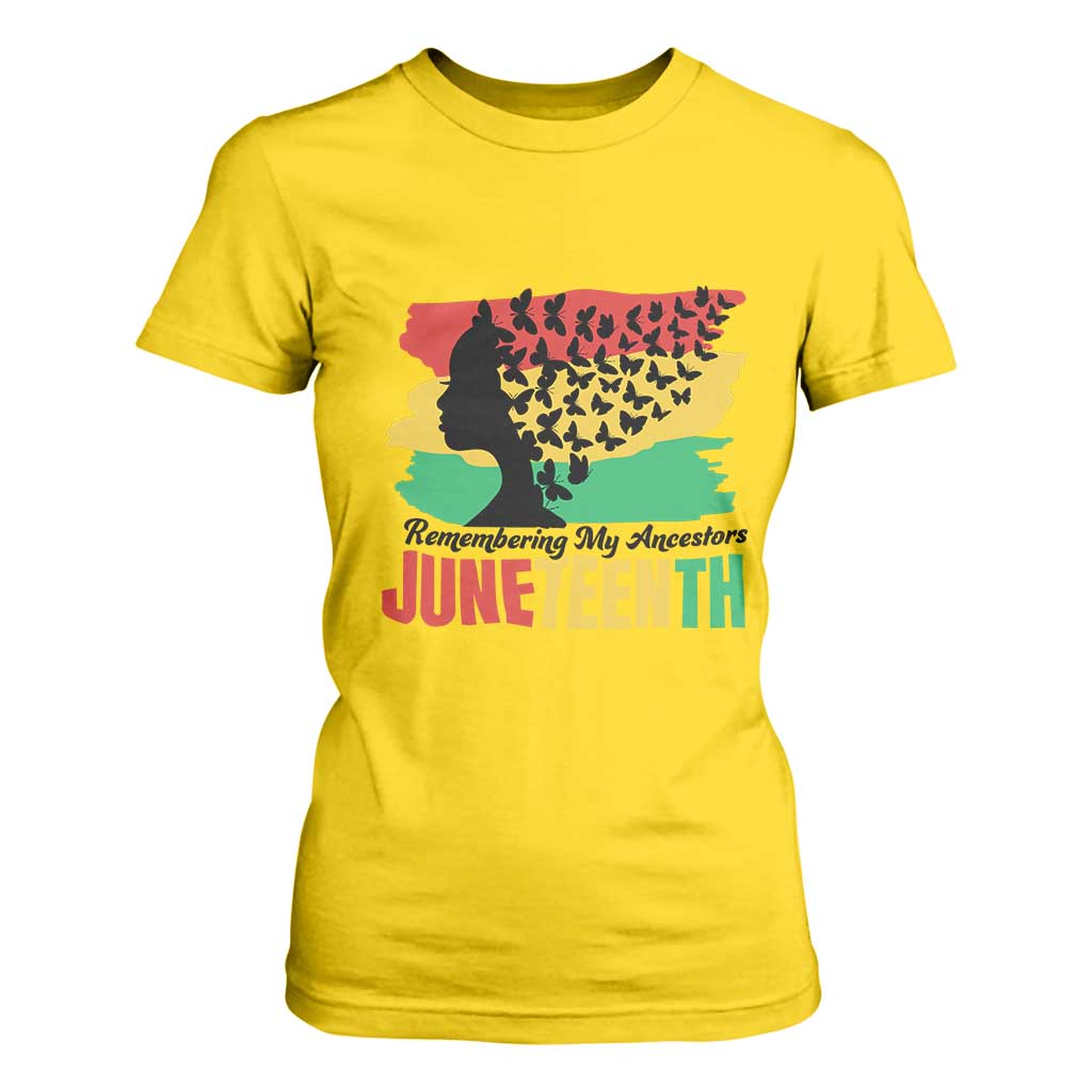 Juneteenth 1865 T Shirt For Women Remembering My Ancestors