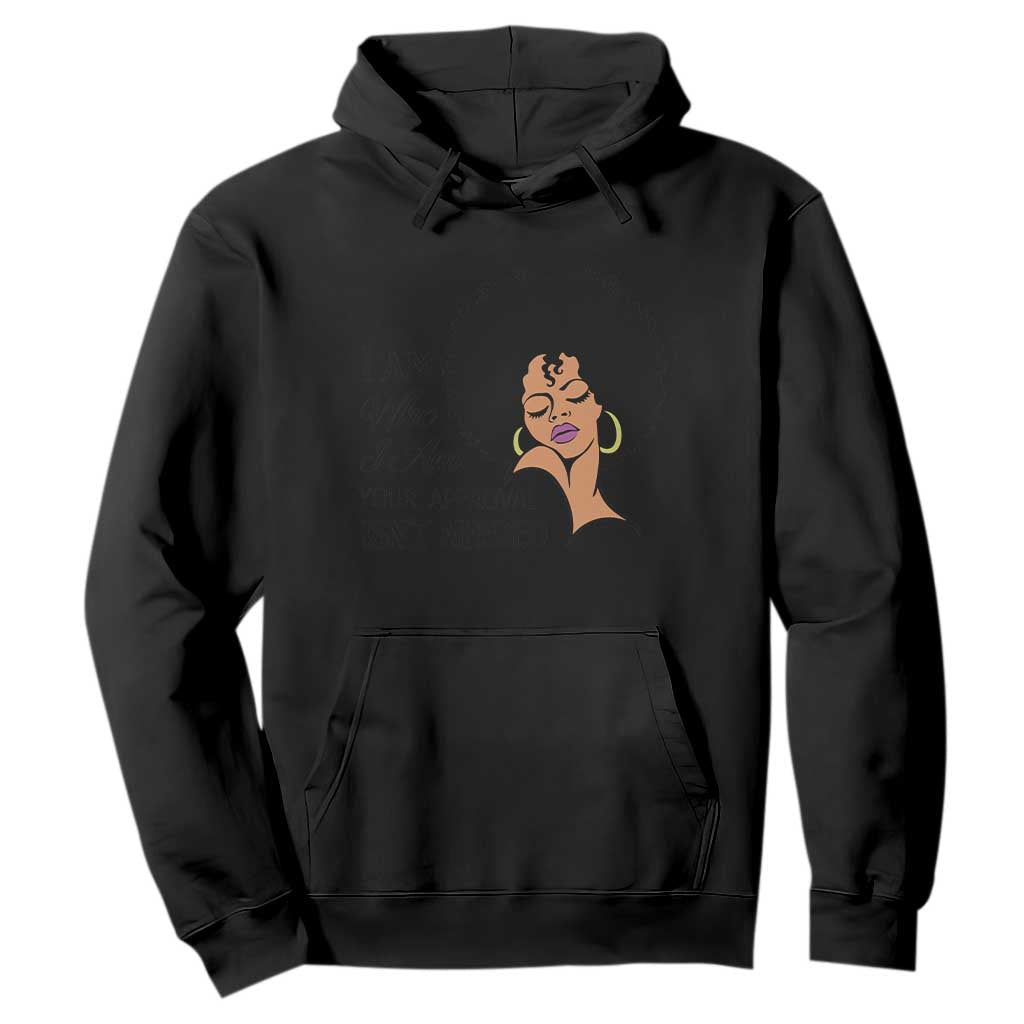 Black Queen Hoodie Lady Curly Natural Afro African American Ladies