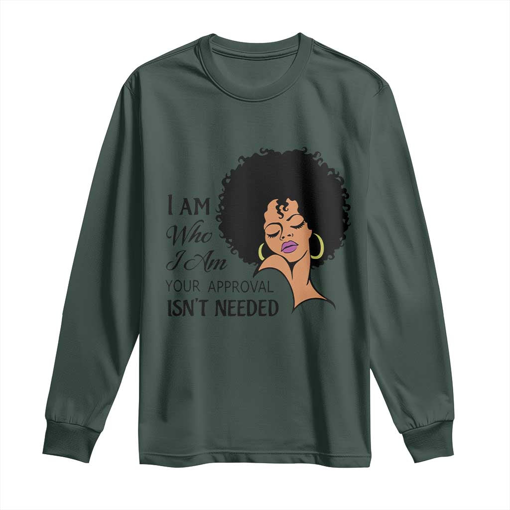 Black Queen Long Sleeve Shirt Lady Curly Natural Afro African American Ladies