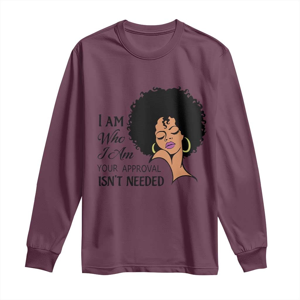 Black Queen Long Sleeve Shirt Lady Curly Natural Afro African American Ladies