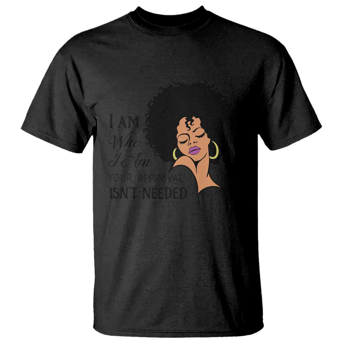 Black Queen T Shirt Lady Curly Natural Afro African American Ladies